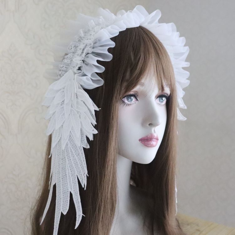 Handmade Angel Wing Lace Tulle Headband