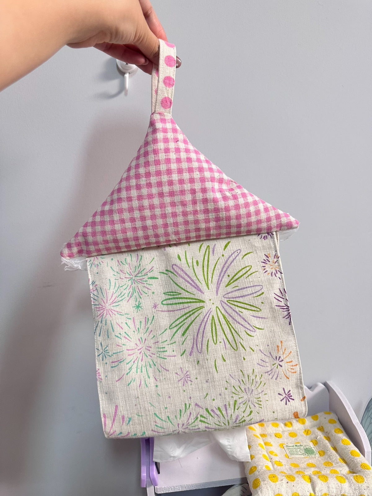 Handmade Firework House Tissue Bag