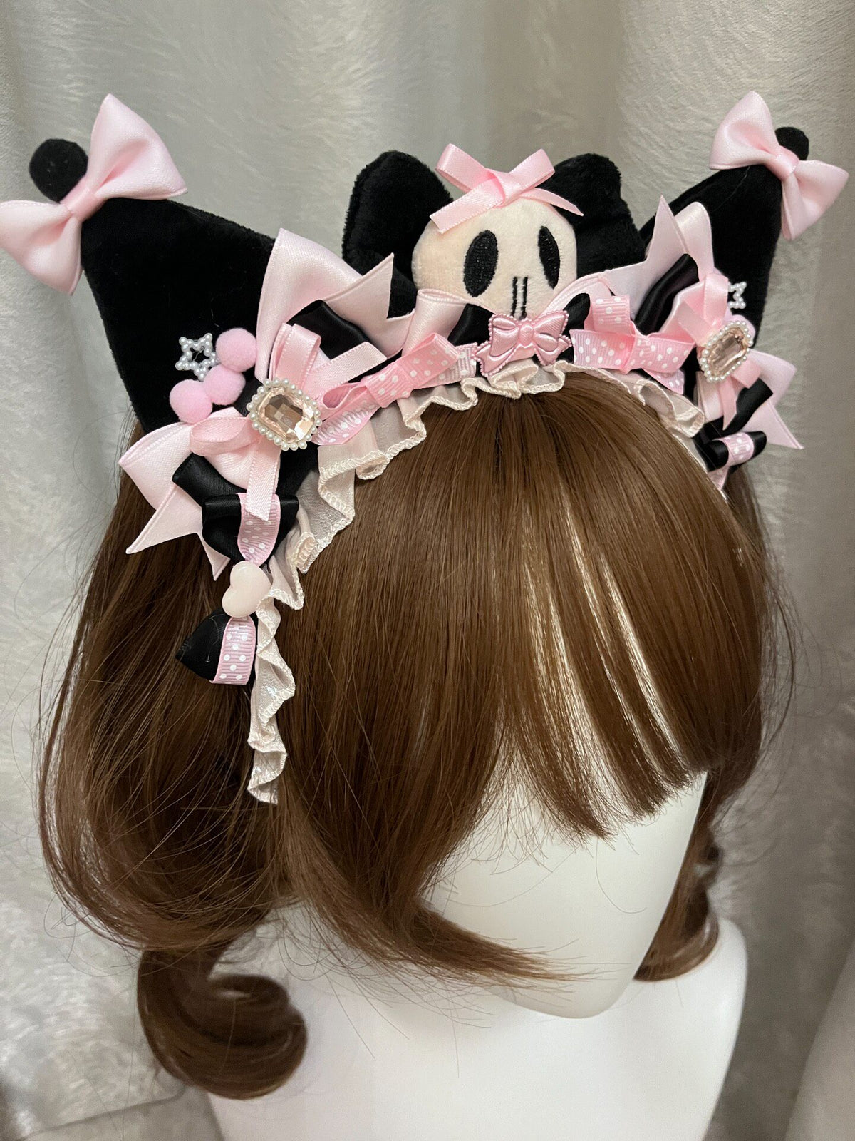 Handmade Lolita Kuromi Bow Headband KC