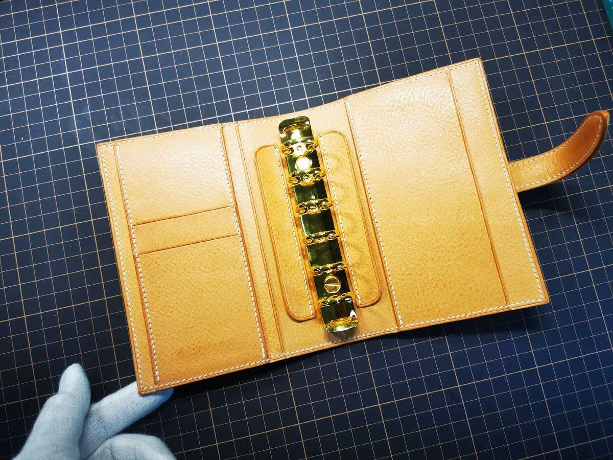 A7 Italian Mbox Leather Ring Binder Notebook