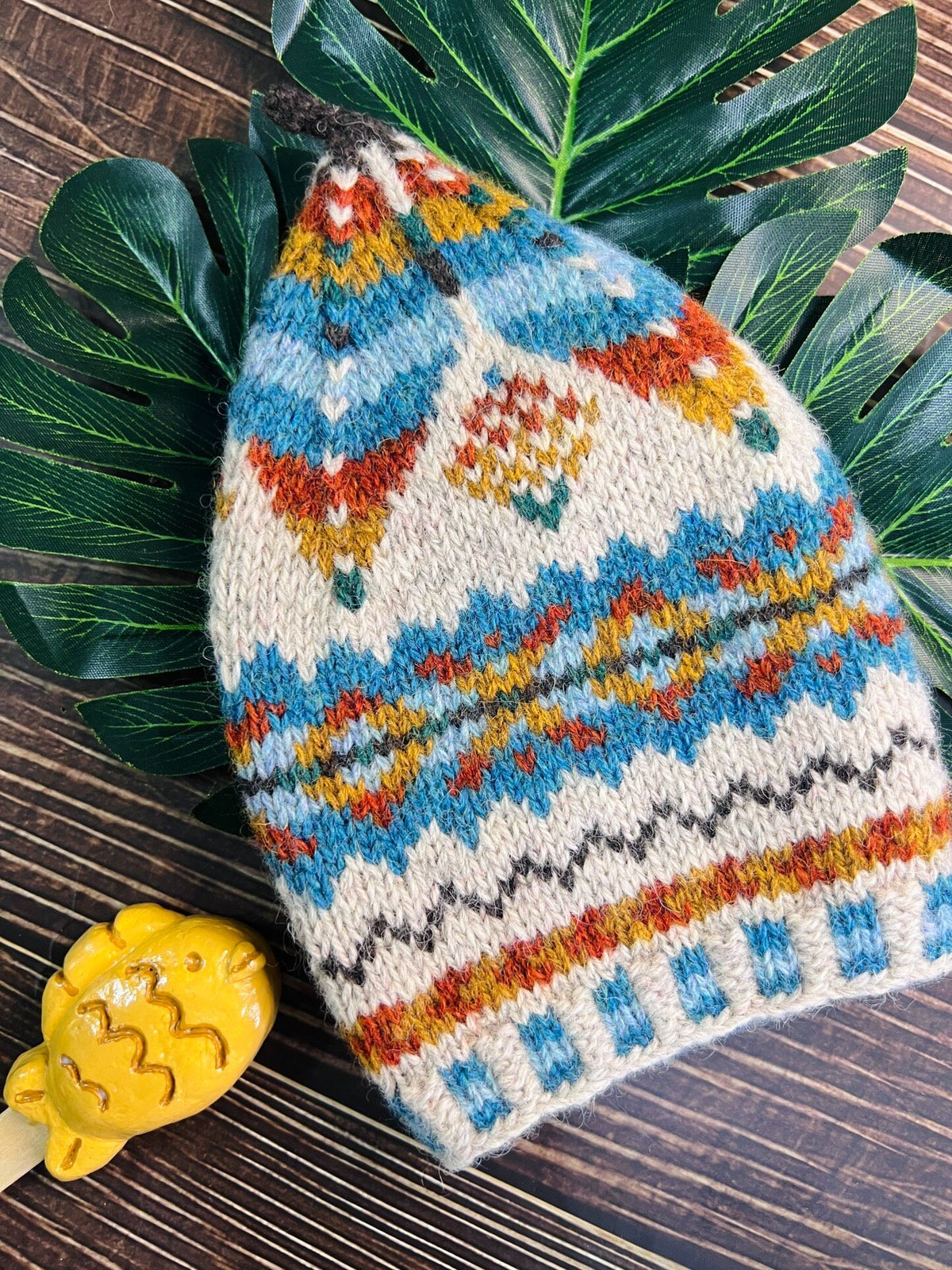 Wool Fair Isle Knitted Beanie Hat