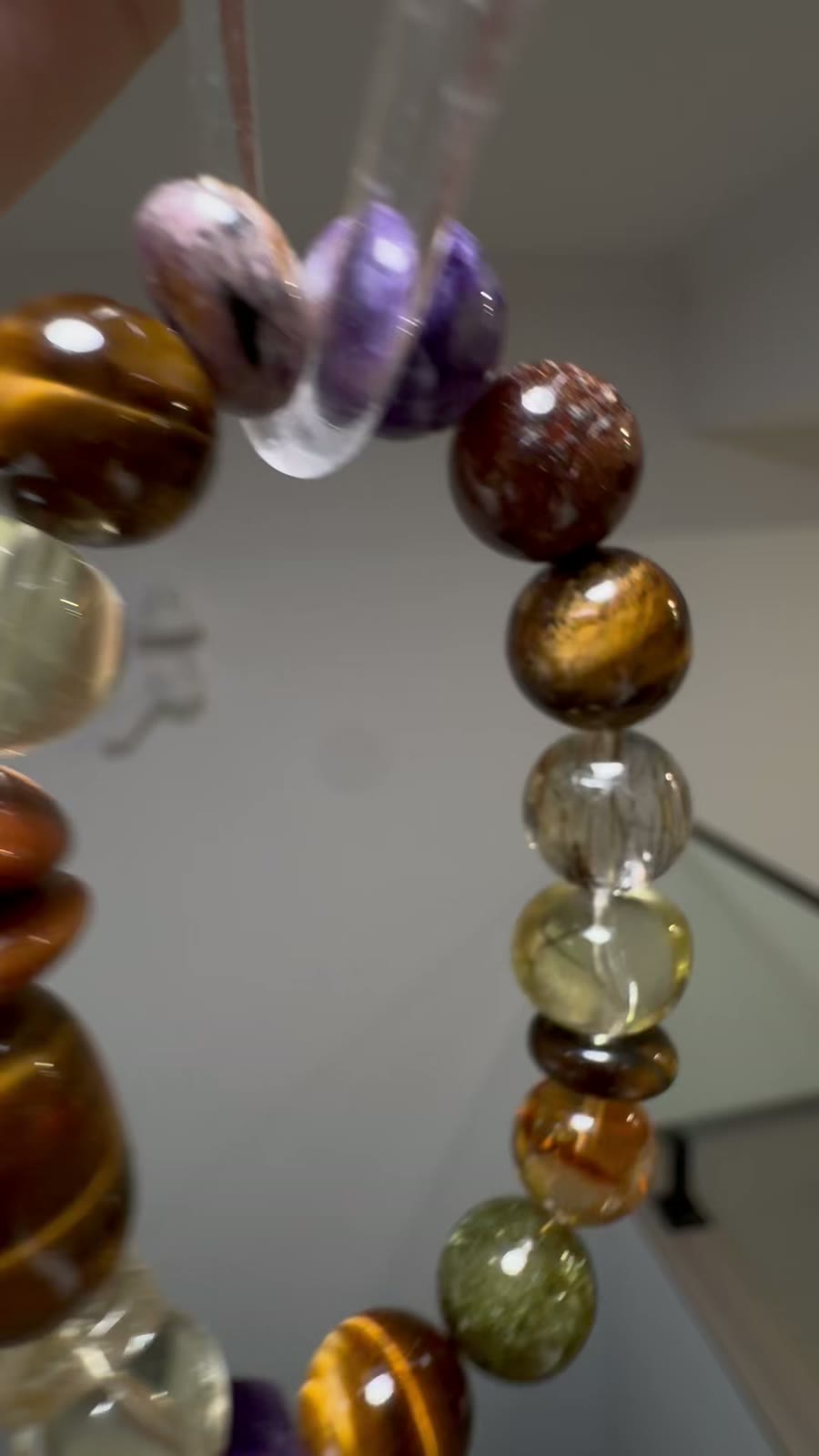 Natural Gemstone Beaded Bracelet 12mm