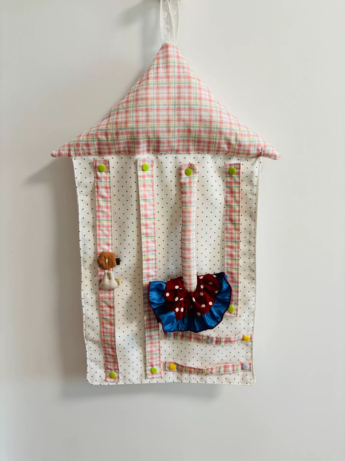 Handmade Fabric House Hair Accessory Organizer