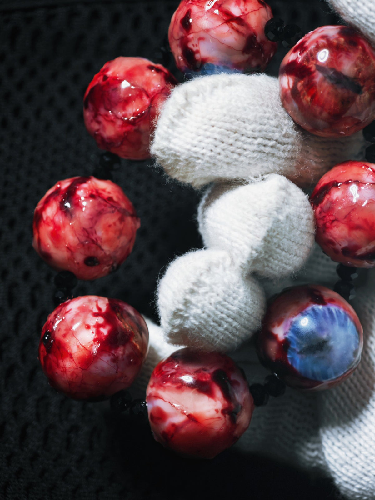 Cthulhu Crimson Texture Handmade Beaded Bracelet