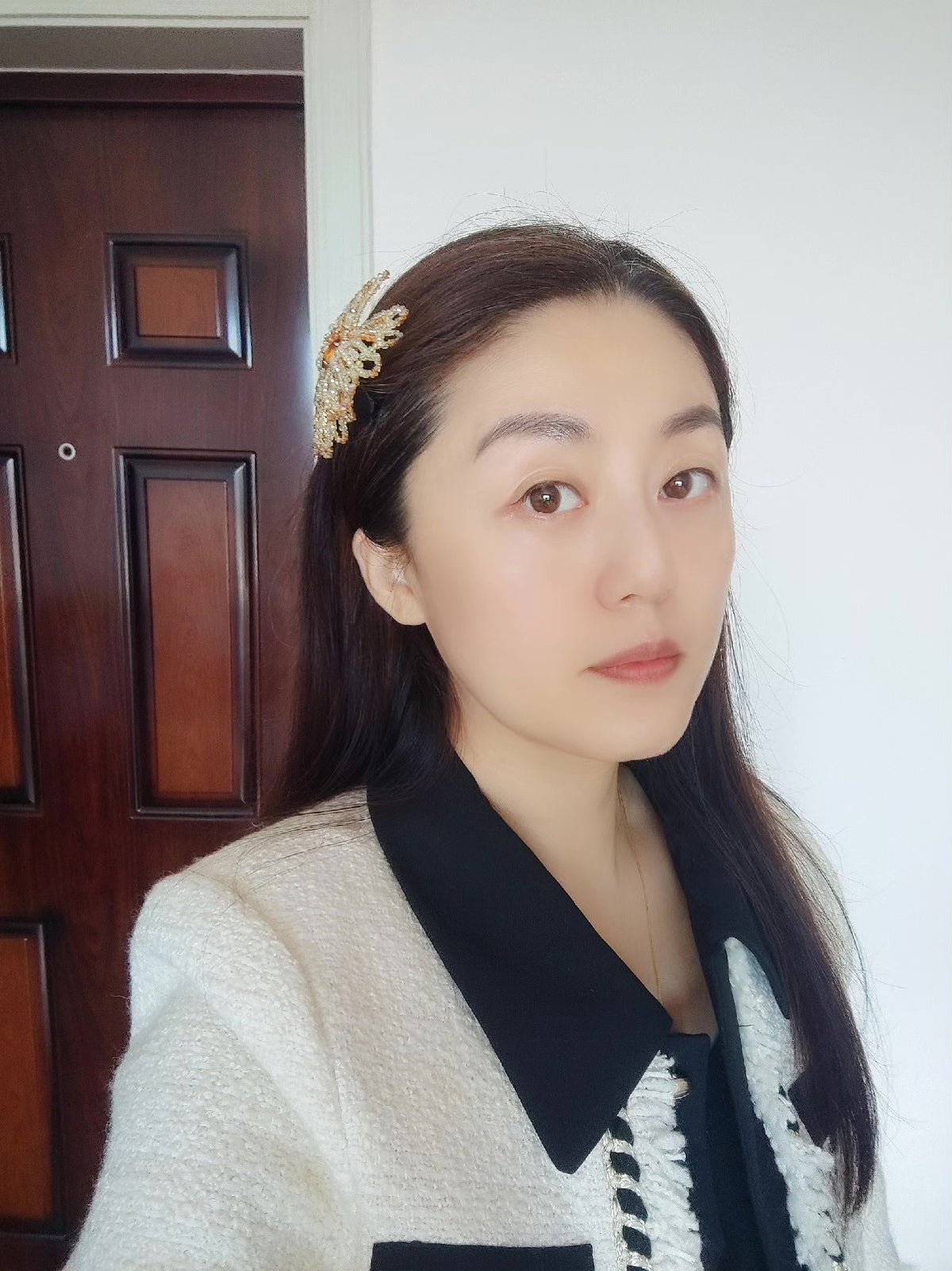 Butterfly Beaded Hair Clip Spring
