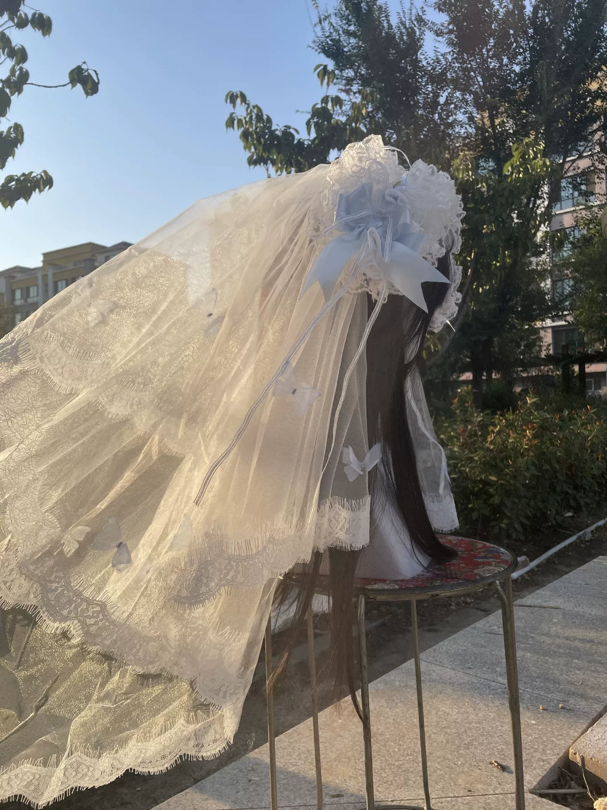 Lolita Lace Headband with Tulle Veil