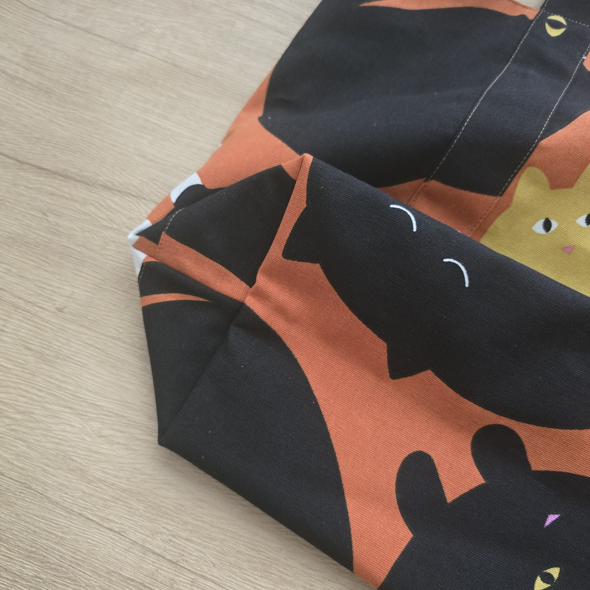 Cat Print Canvas Tote Bag