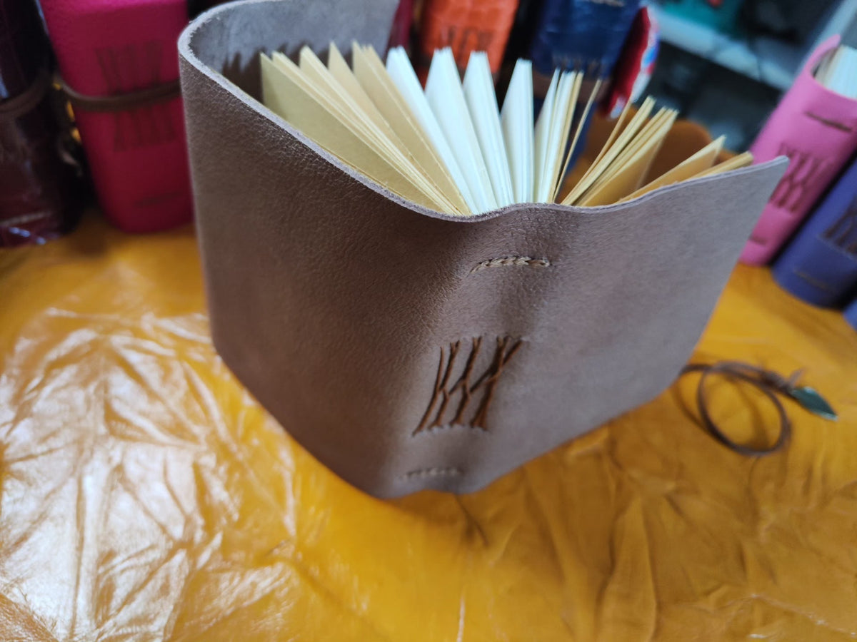 Cowhide Leather Journal with Kraft Paper