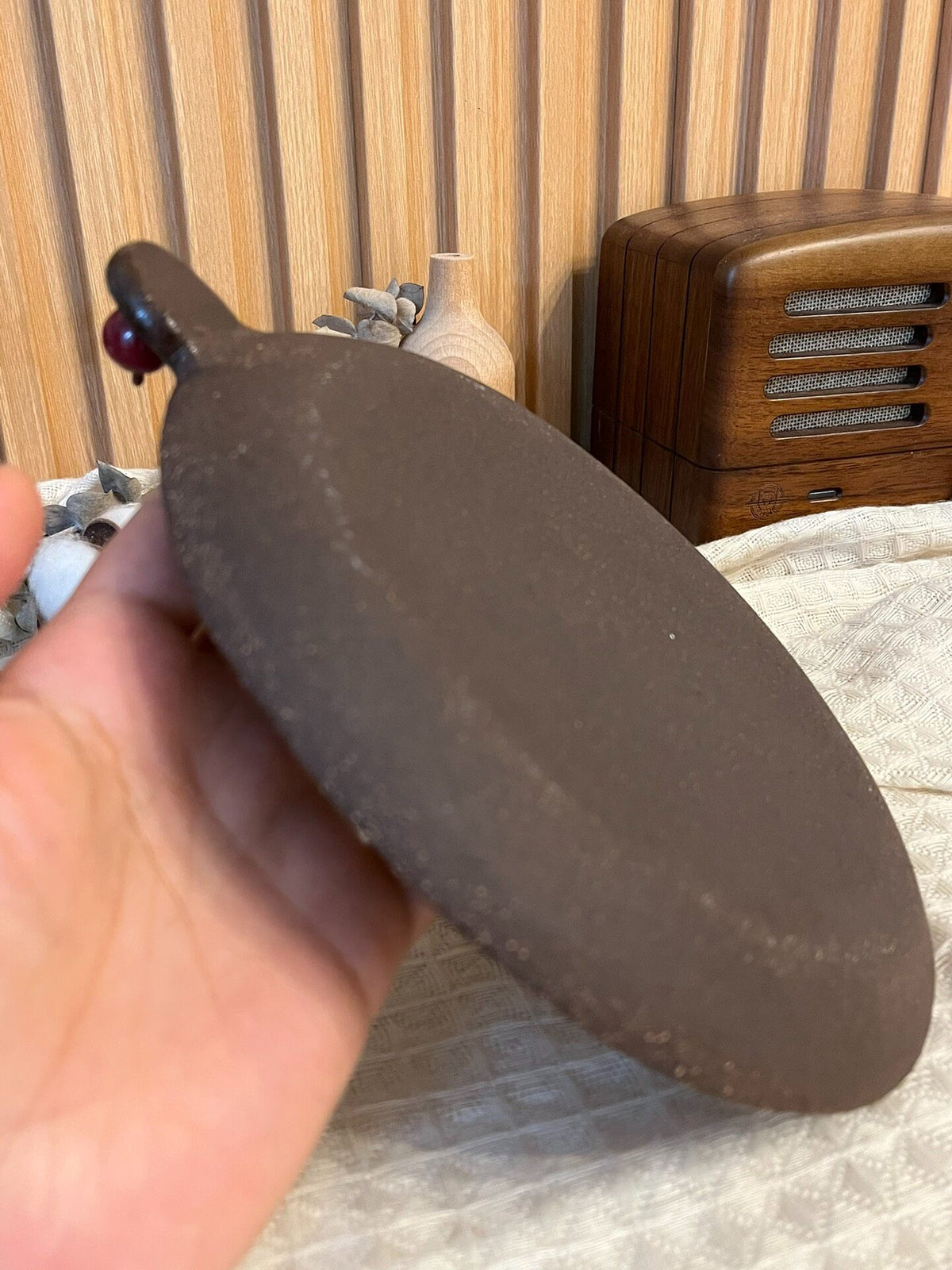 Handmade Black Clay Apple Plate