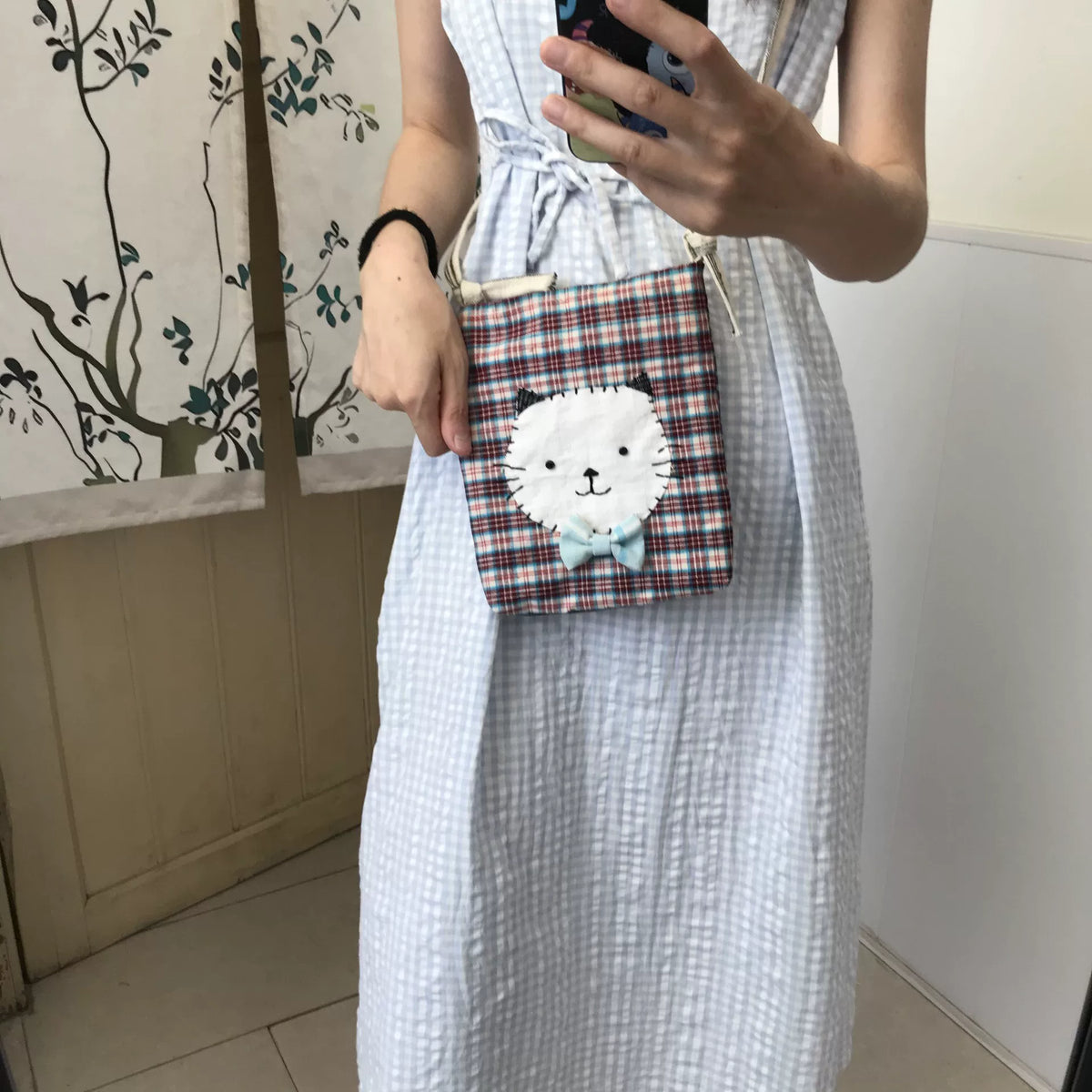 Handgemaakte Kat Patchwork Plaid Schouertas