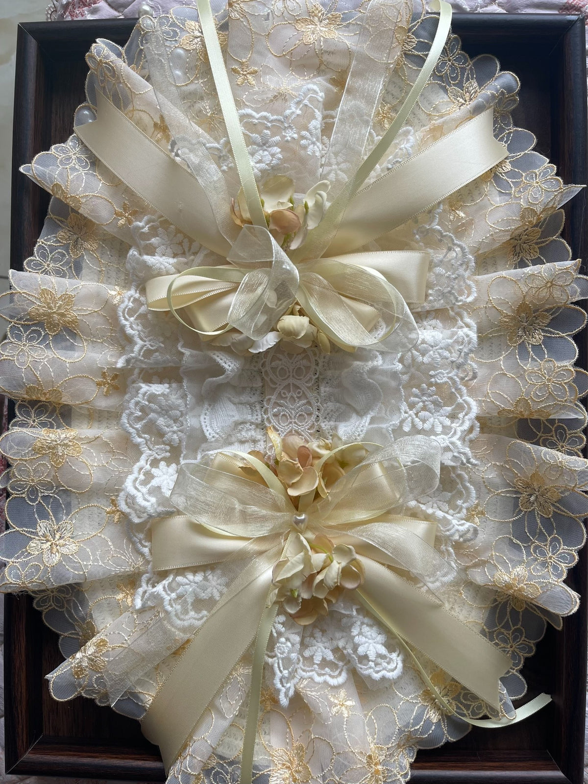 Lolita Flat Bonnet with Pearl Trim