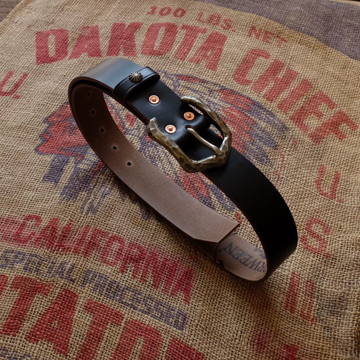 Handmade Horween Chromexcel Black Tea Core Leather Belt