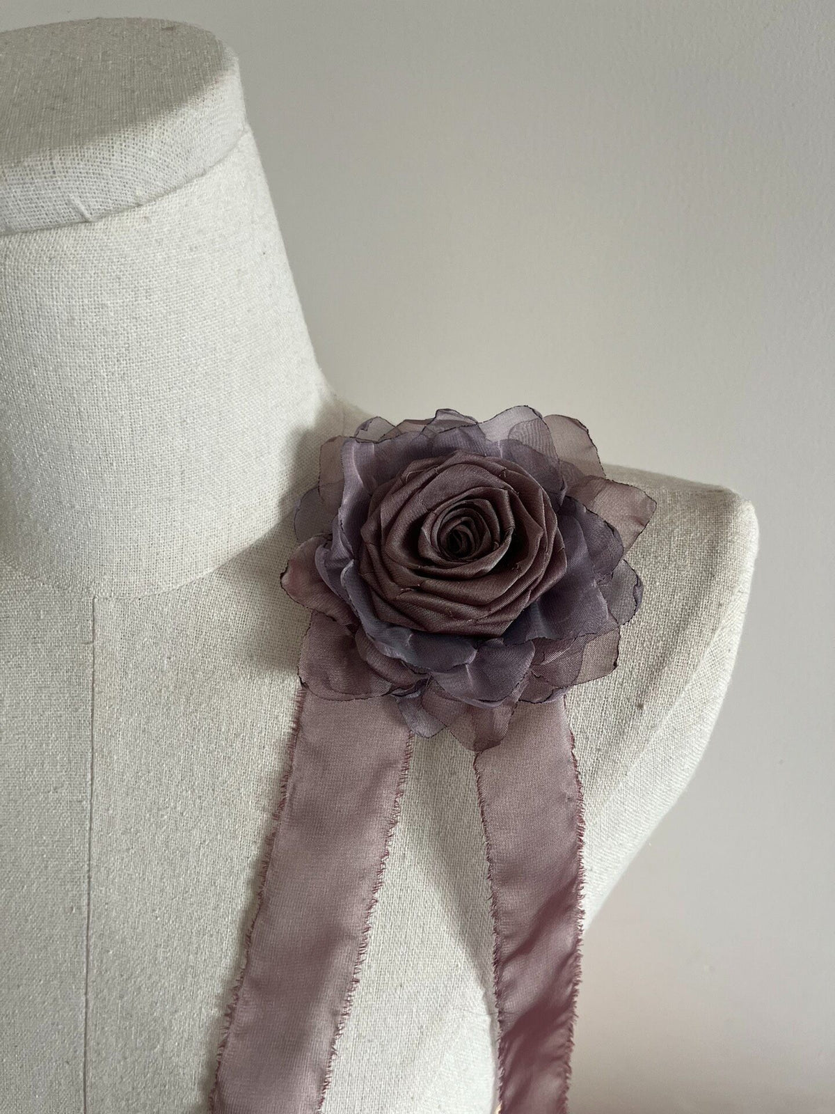 Handcrafted Fabric Rose Neck Choker
