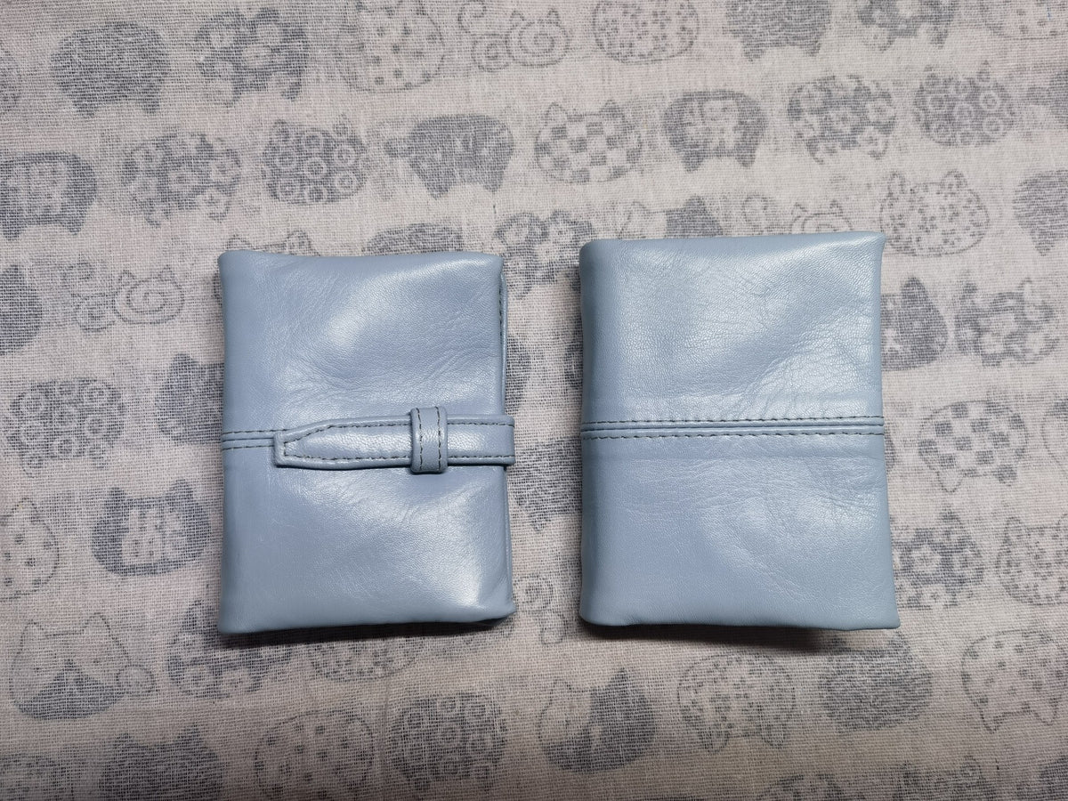 Ice Blue Goat Leather Journal Cover Six Ring