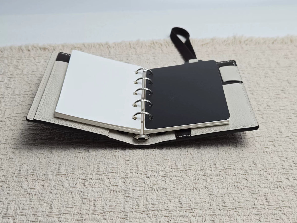 Funda para cuaderno de cuero plegable M5 74mm