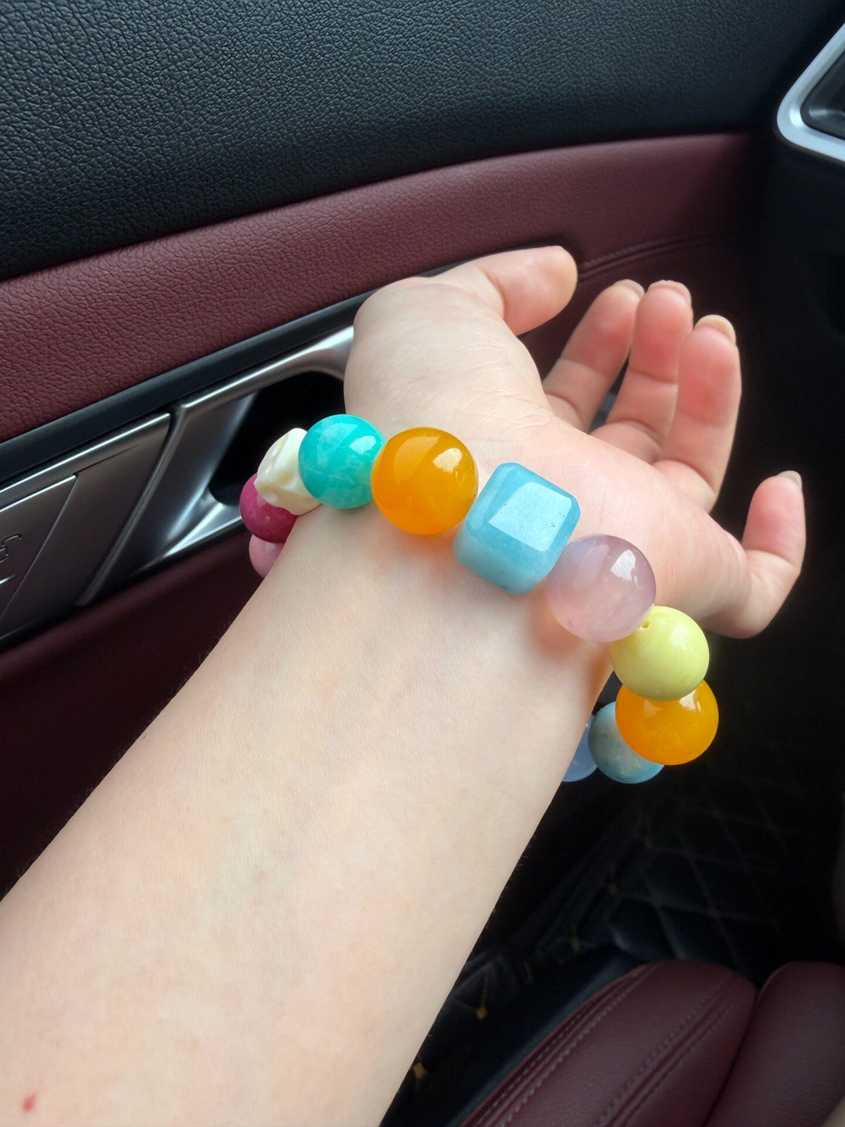 Candy Agate Gemstone Bracelet 16cm