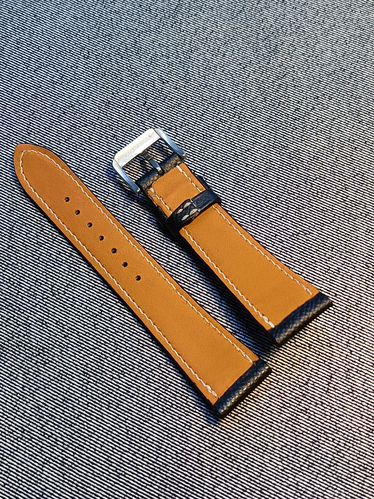 Black EPSOM Leather Watch Strap