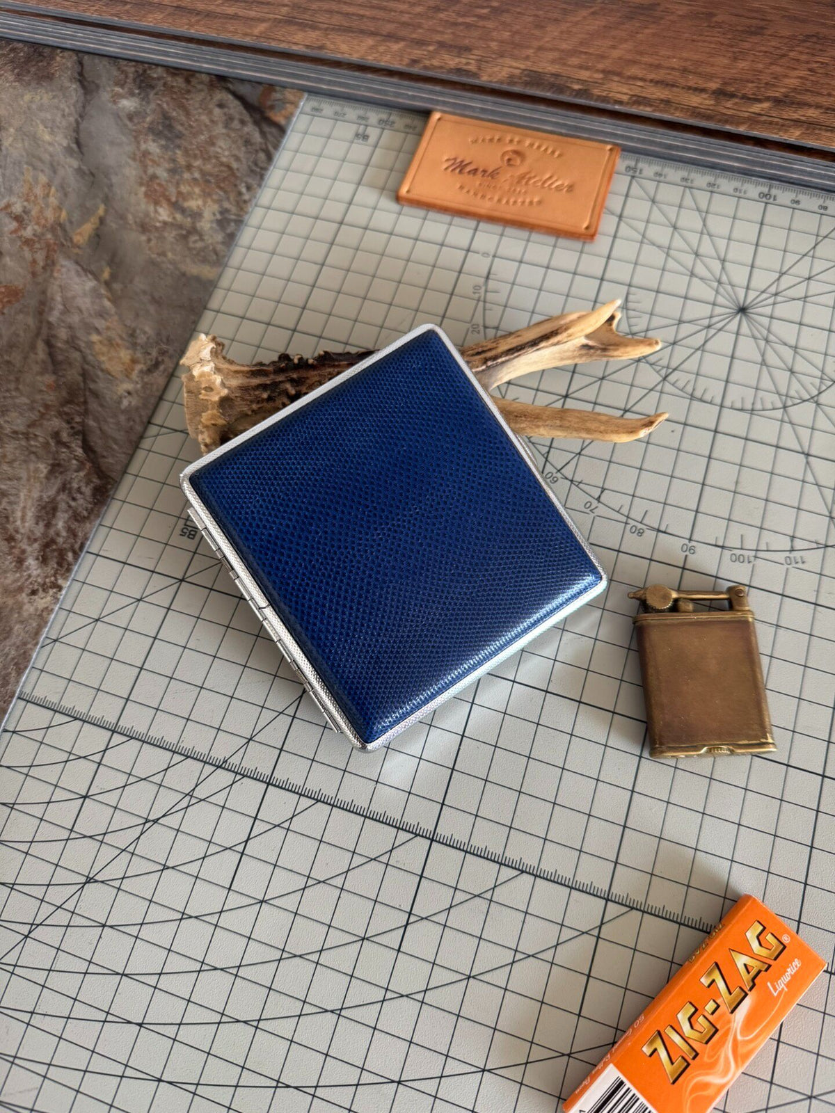 Italian Sand Snake Skin Cigarette Case