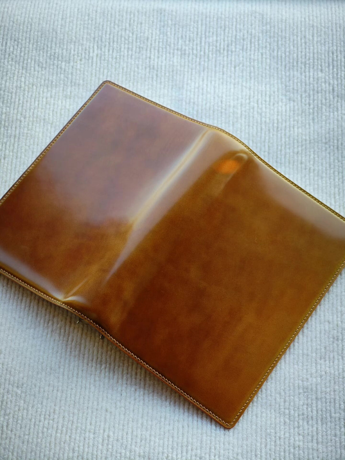 A5 Shell Cordovan Leather Loose Leaf Binder