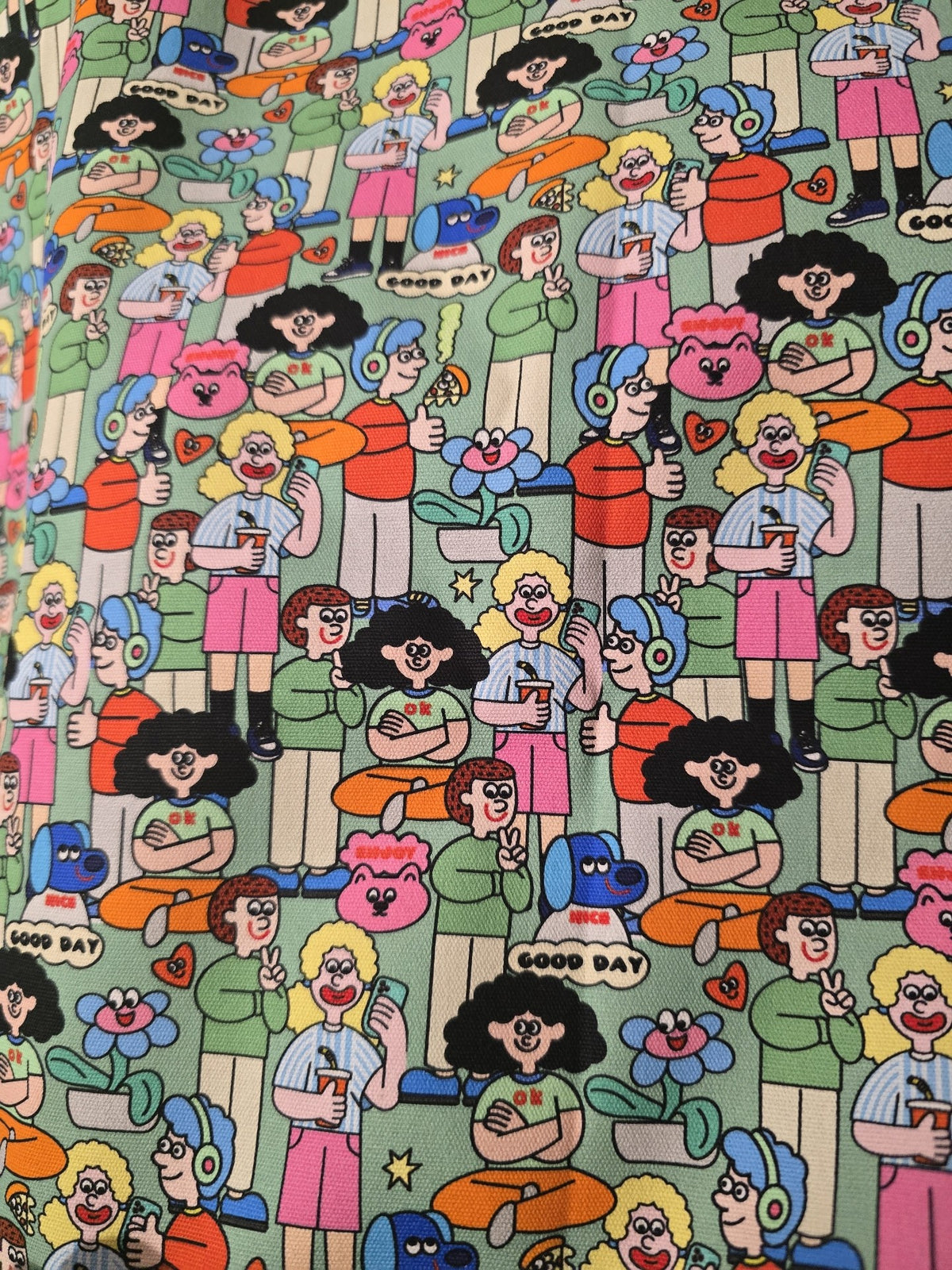 Cartoon Print Glasses Case