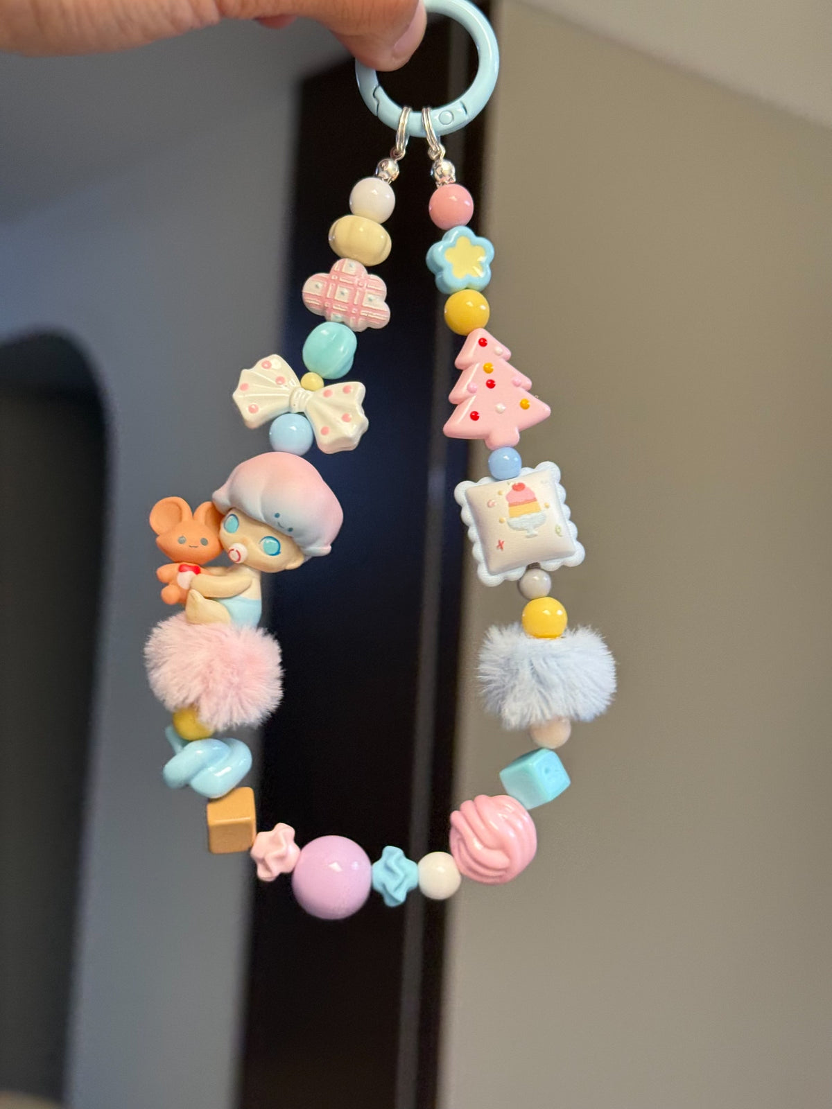 Dimoo Style Outing Beaded Phone Strap Charm