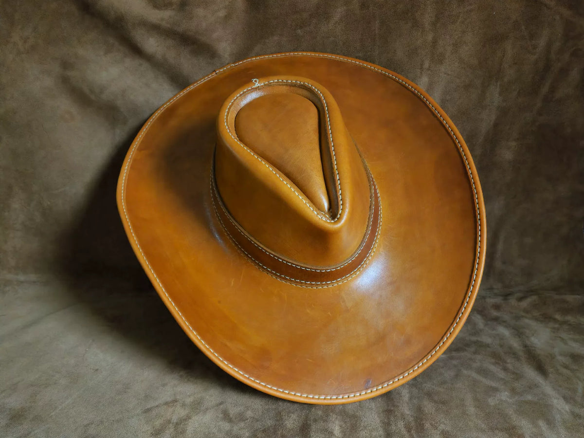 Handgefertigter Western Cowboyhut italienisches Leder