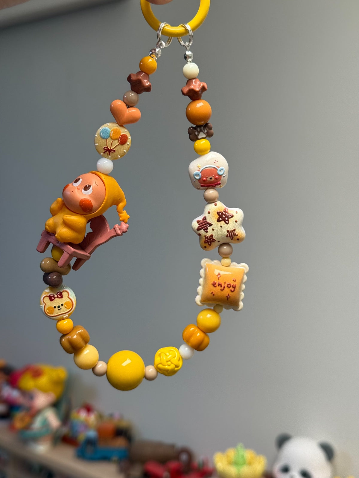 Star Character Beaded Phone Strap Charm