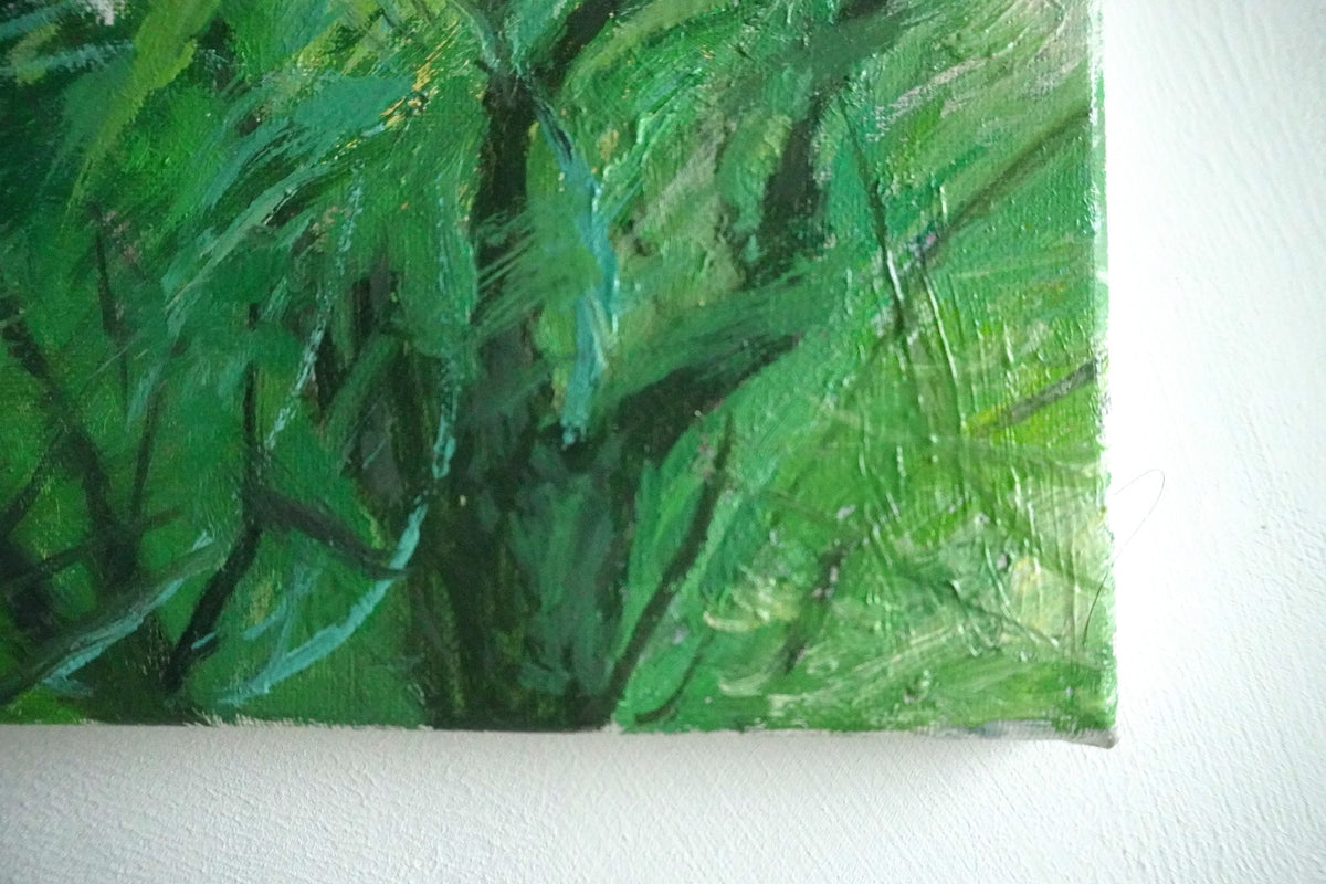 Abstract Wind Foliage 25x25 Oil Painting