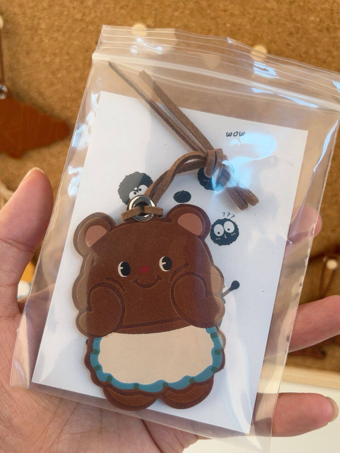 Butter Bear Leather Bag Charm