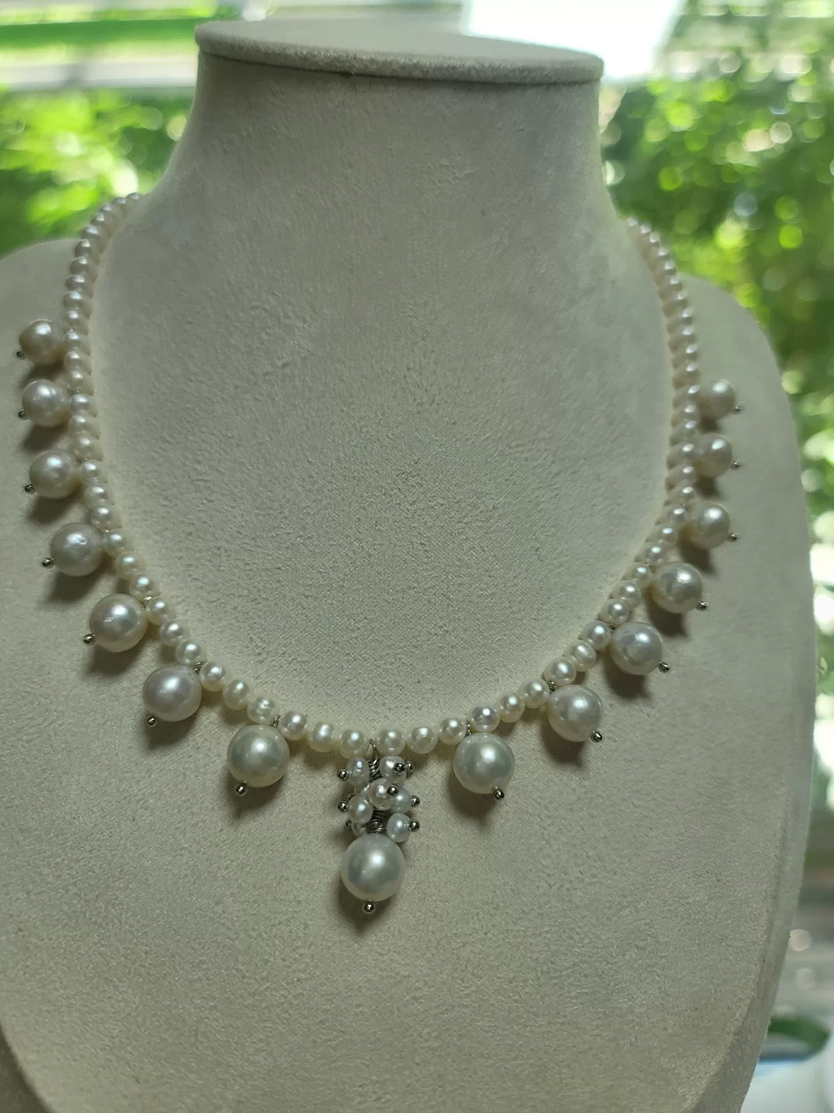 Set Collana e Bracciale in Perle Rotonda