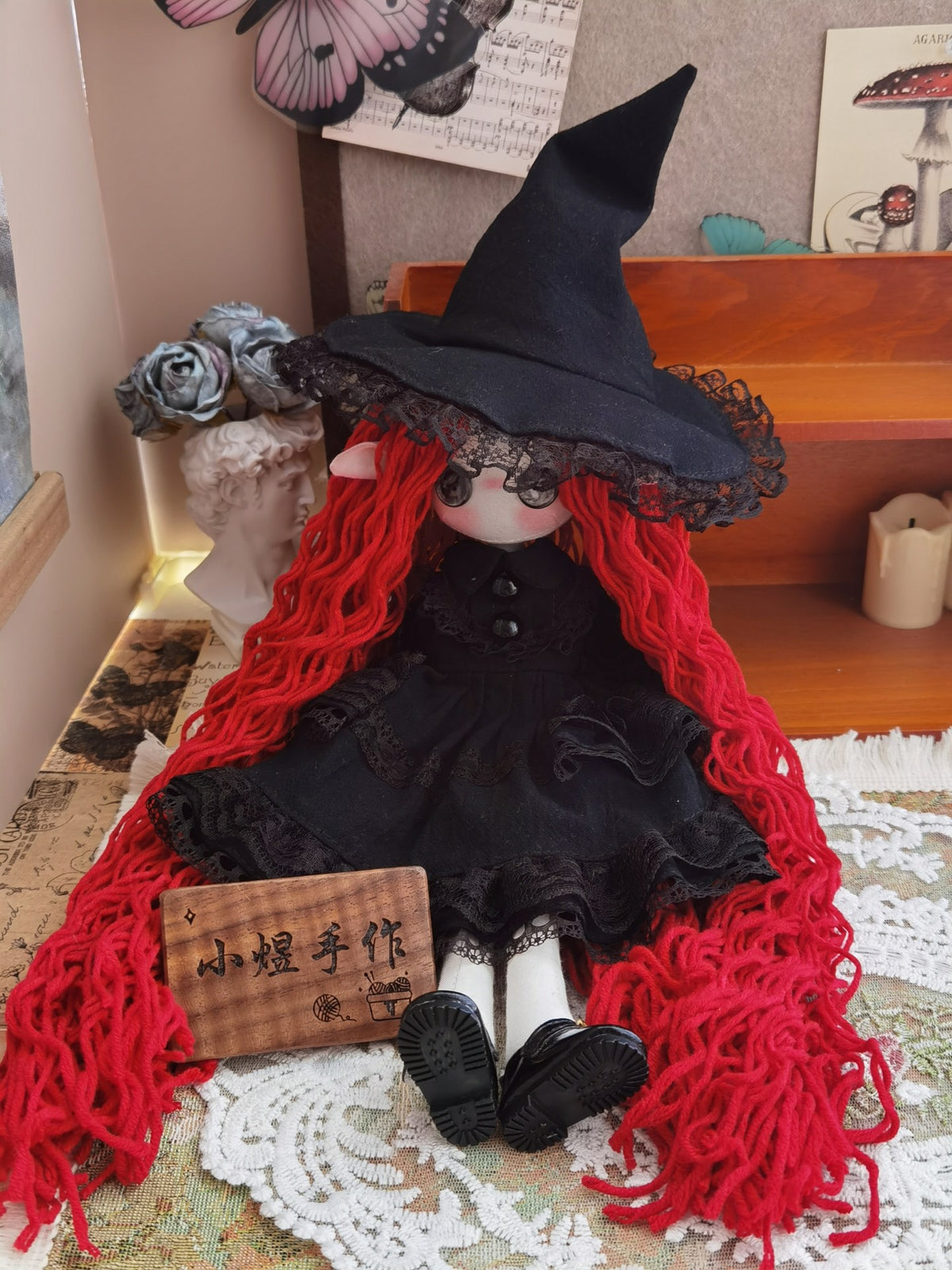 Button Eye Witch Doll 30cm