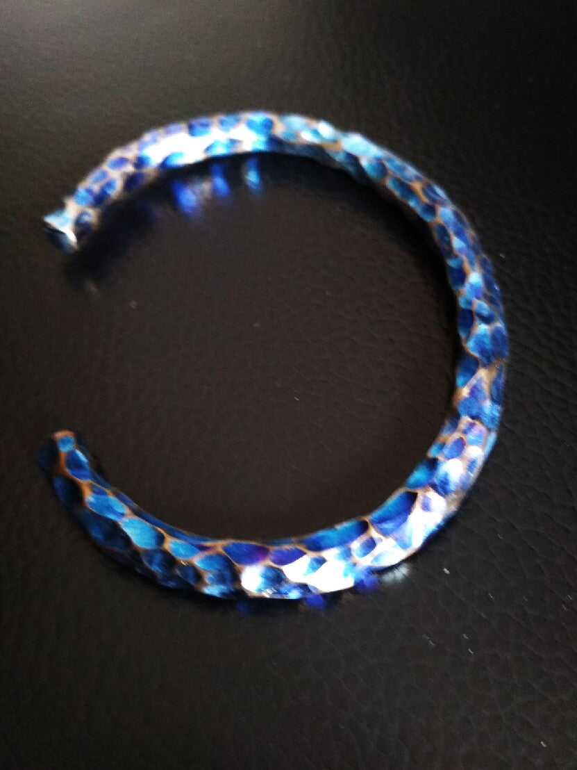 Titanium Dragon Scale Enamel Cuff Bracelet