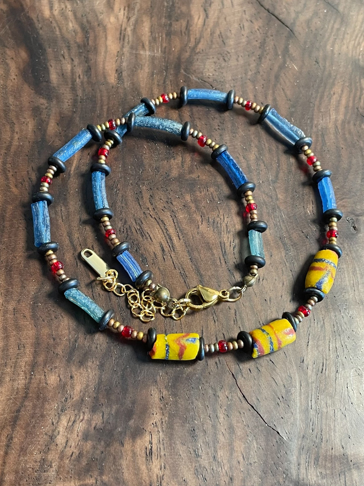 Roman Style Glass Bead Necklace