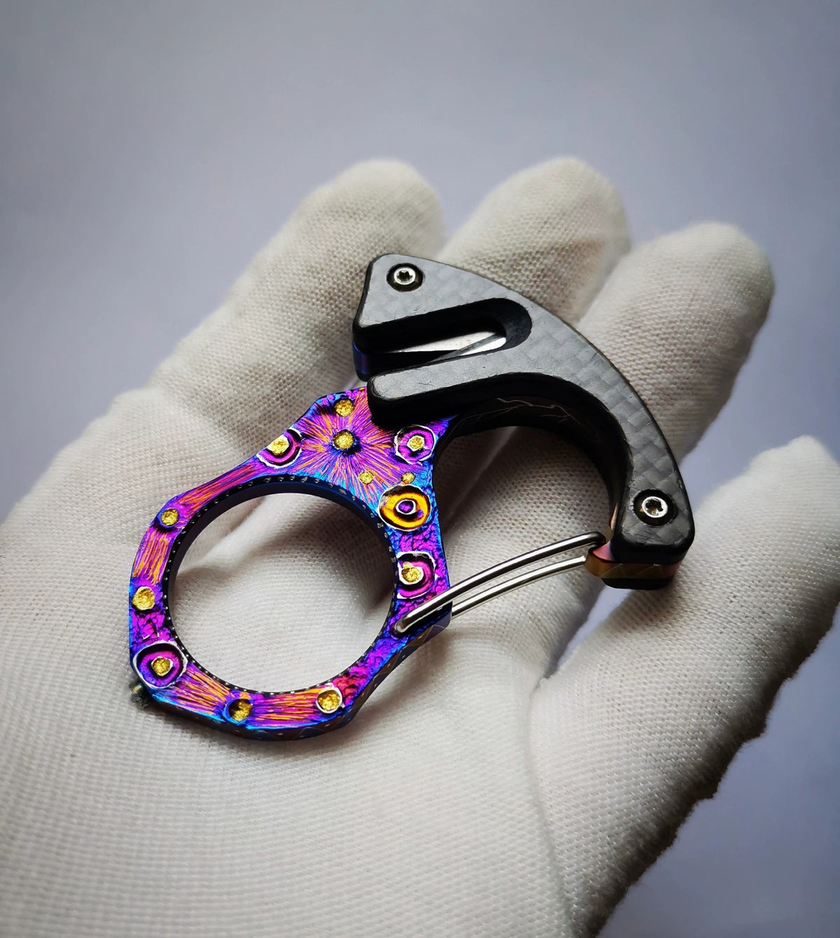 Multi-Functional Titanium Keychain Finger Loop Carabiner