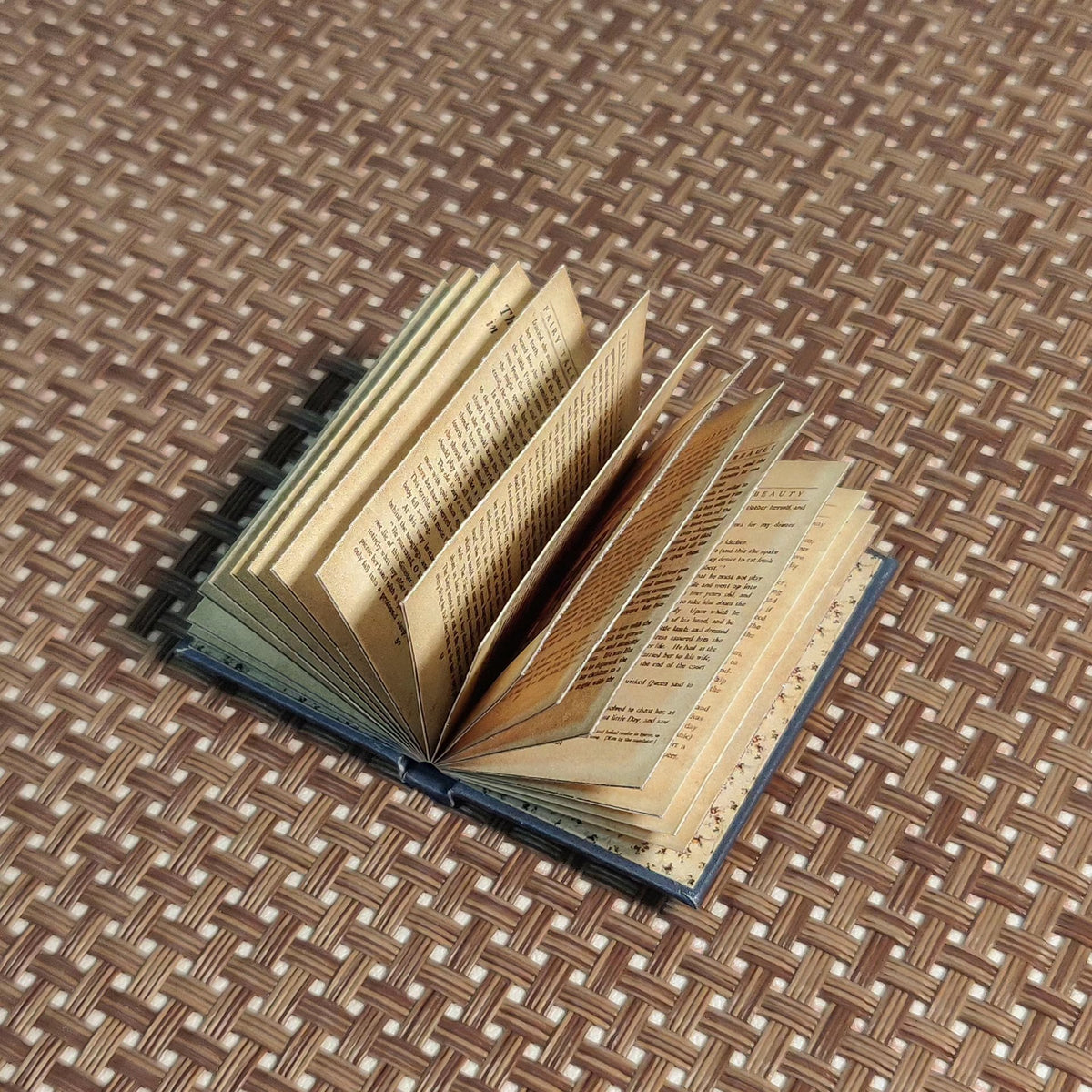 Miniature Book 1/6 Scale Blue Gold