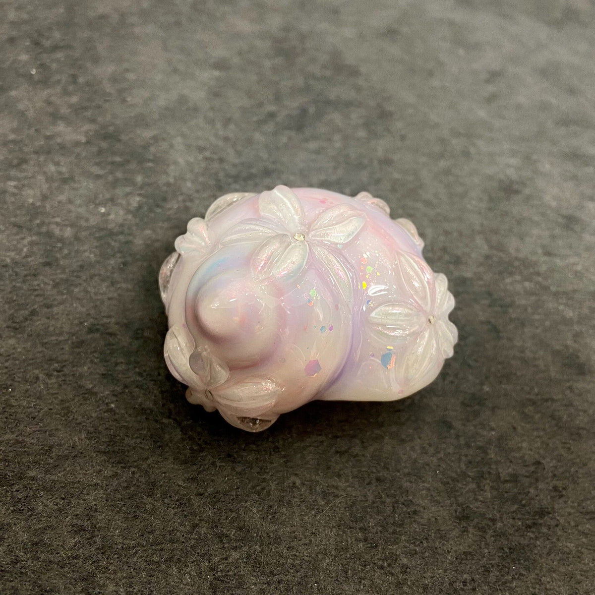 Handcrafted Hermit Crab Shell Icy Floral