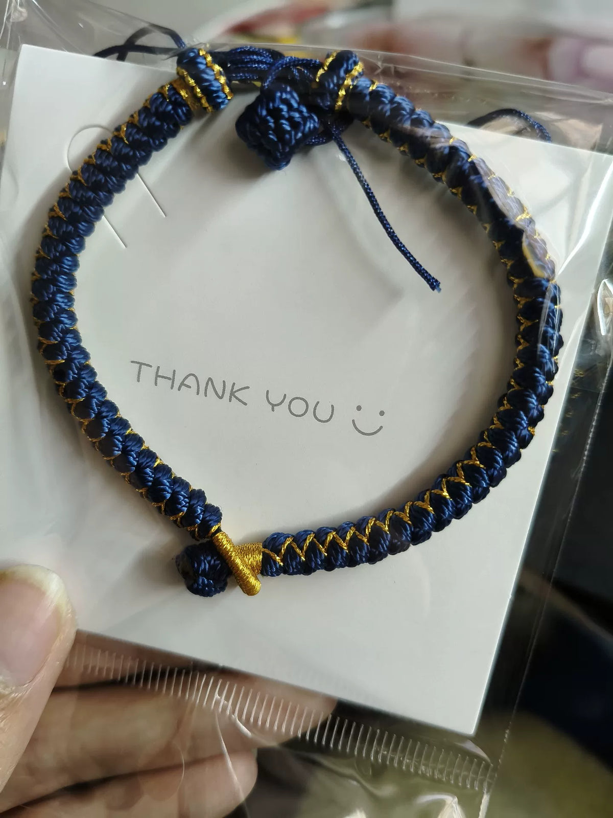 Bracciale da uomo intrecciato a mano a scaglie di drago blu e oro