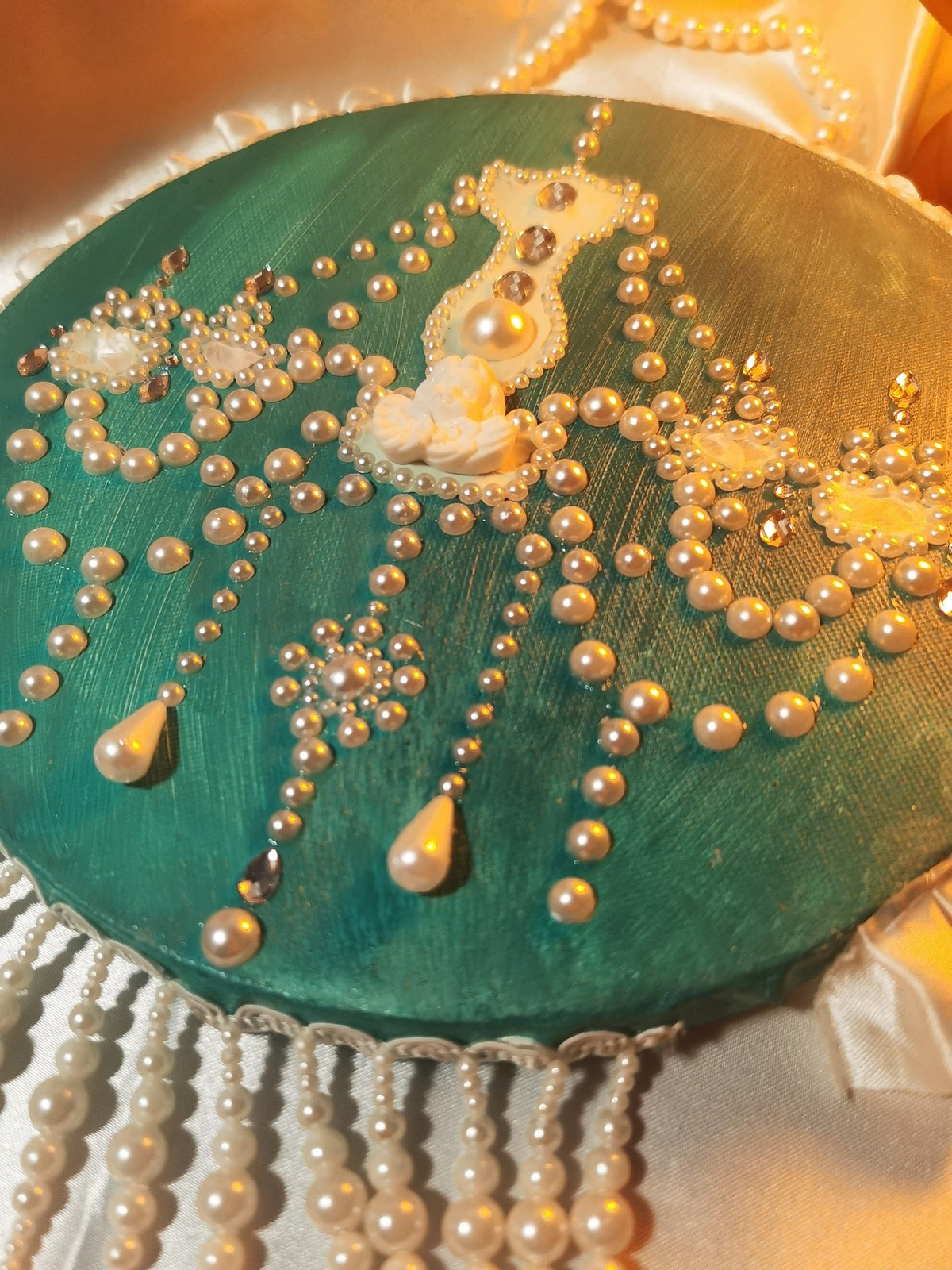 Pearl Tassel Wall Hanging Baroque Art