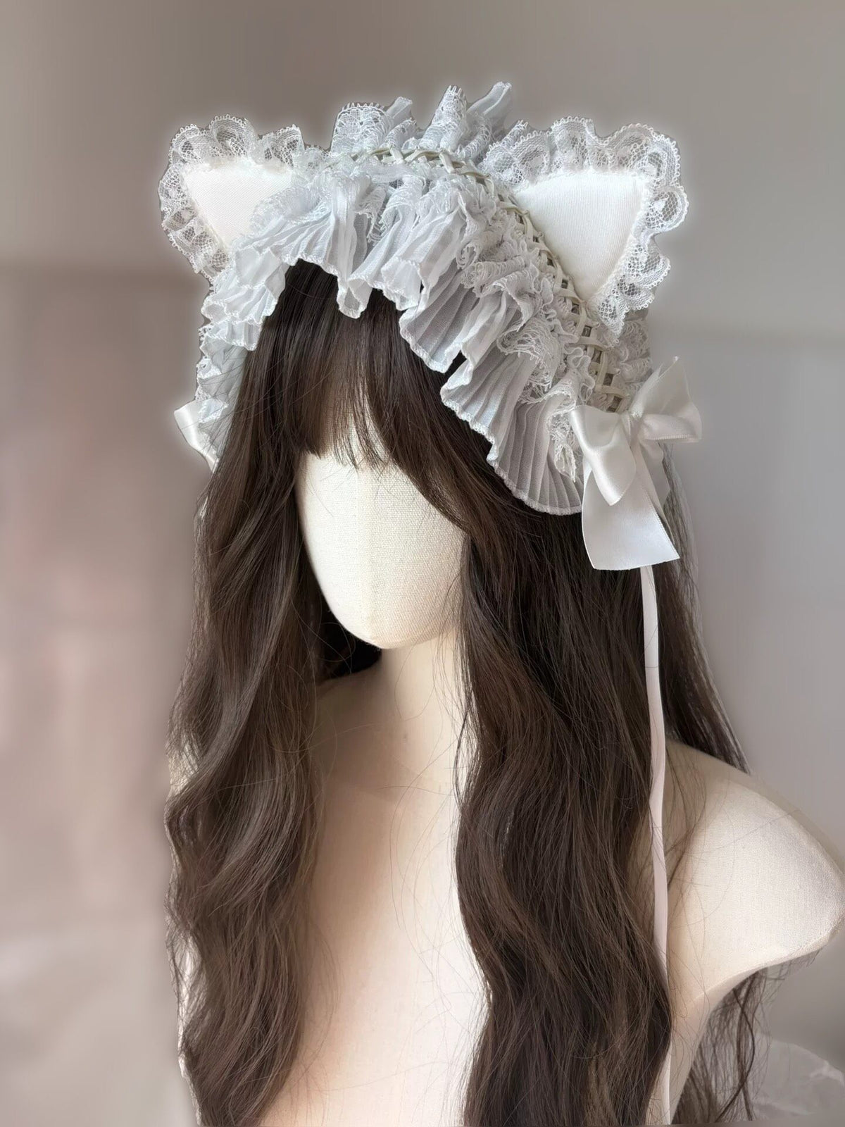 Gothic Cat Ear Lace Headband