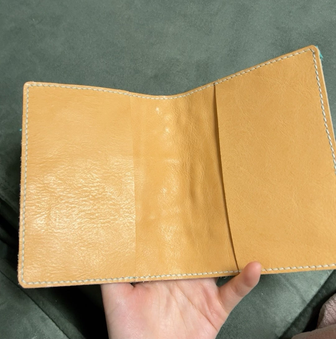 Patchwork Ostrich Leather Bifold Wallet