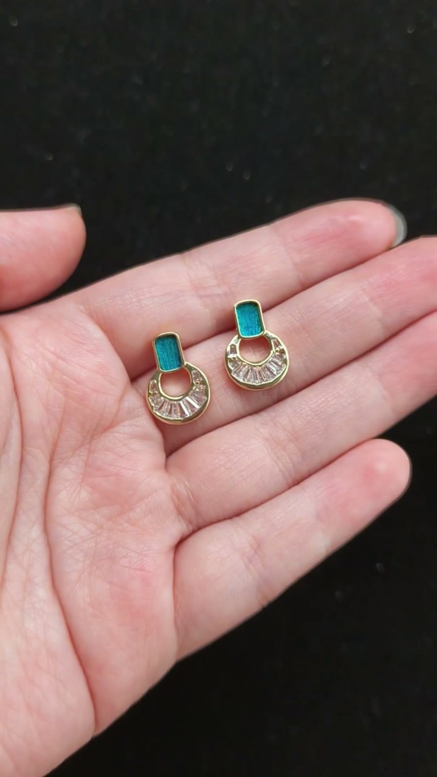 Peacock Feather Tiansui S925 Silver Stud Earrings