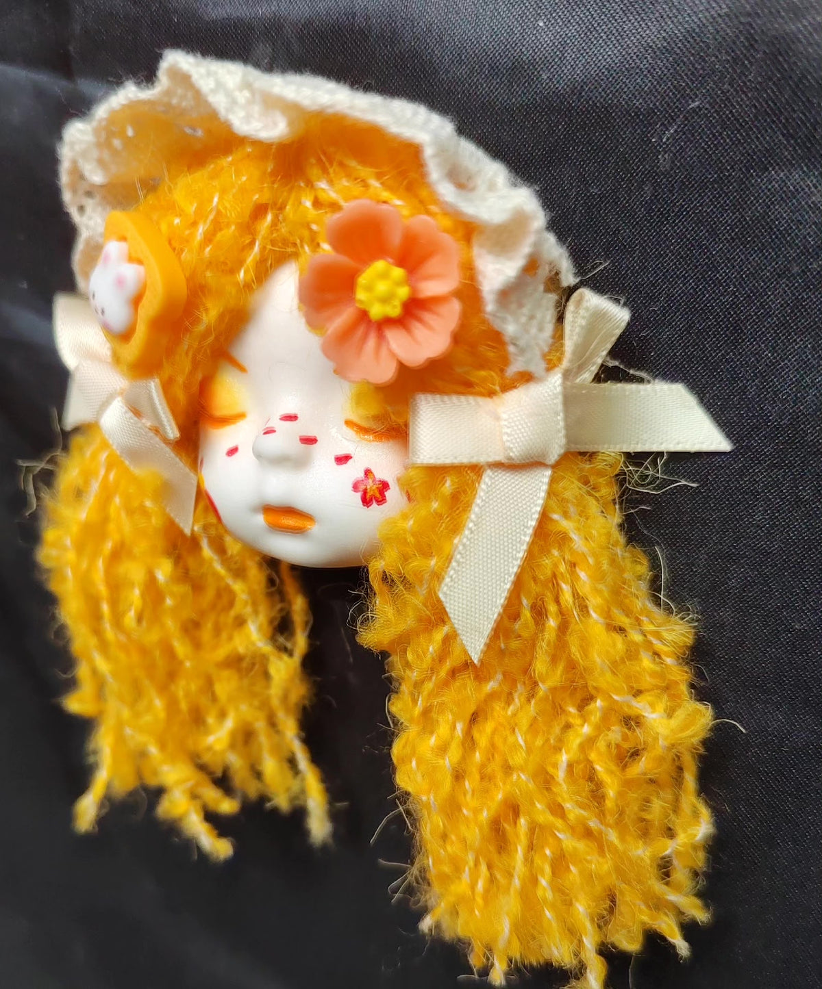 Clay BJD Head Brooch Lolita Accessory