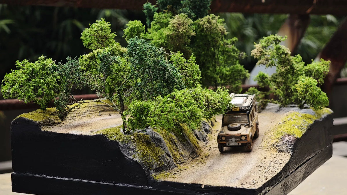 Scène de diorama automobile à l'échelle 1 64