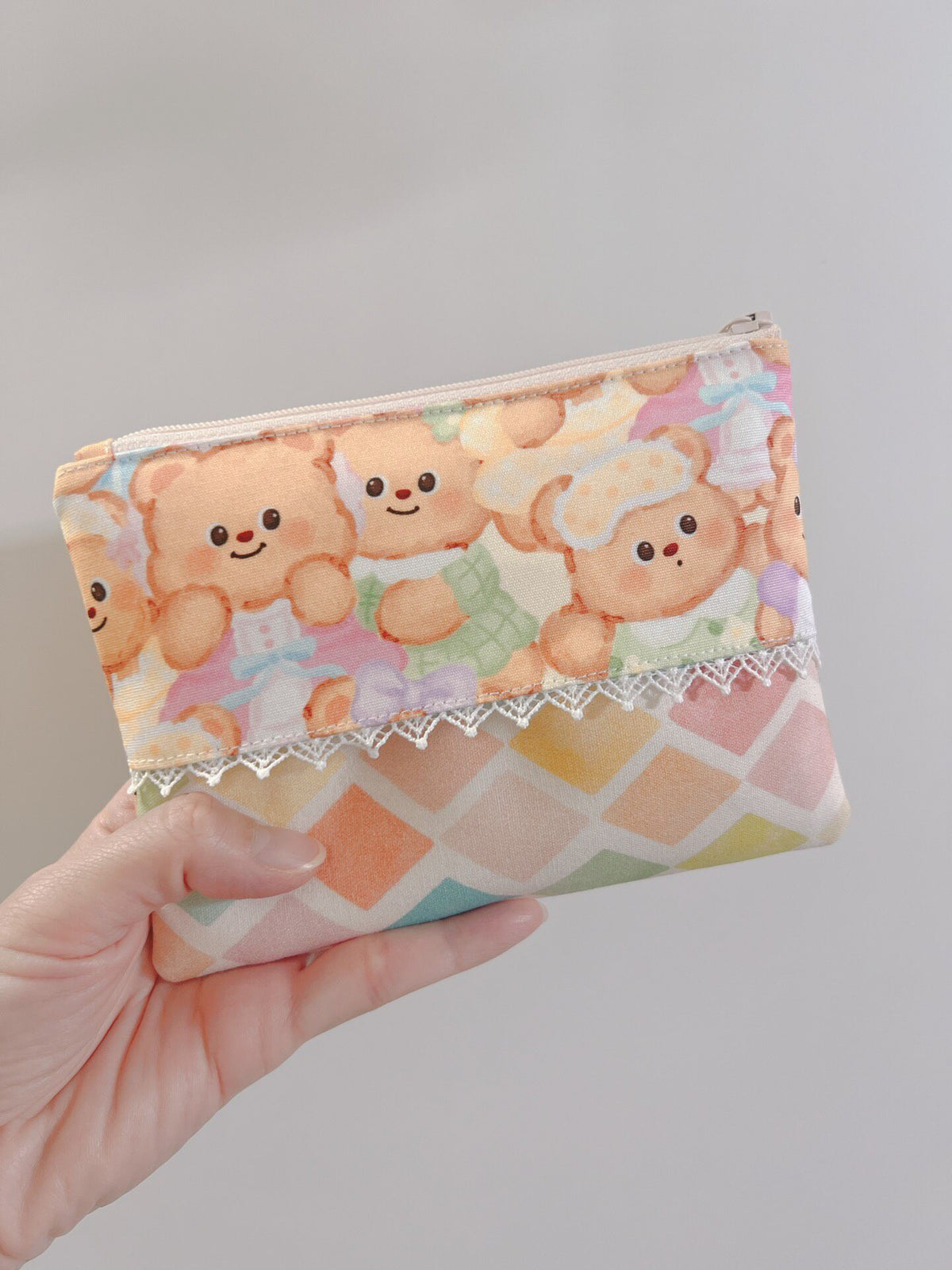 ハンドメイド 布製ティッシュポーチ 16cm