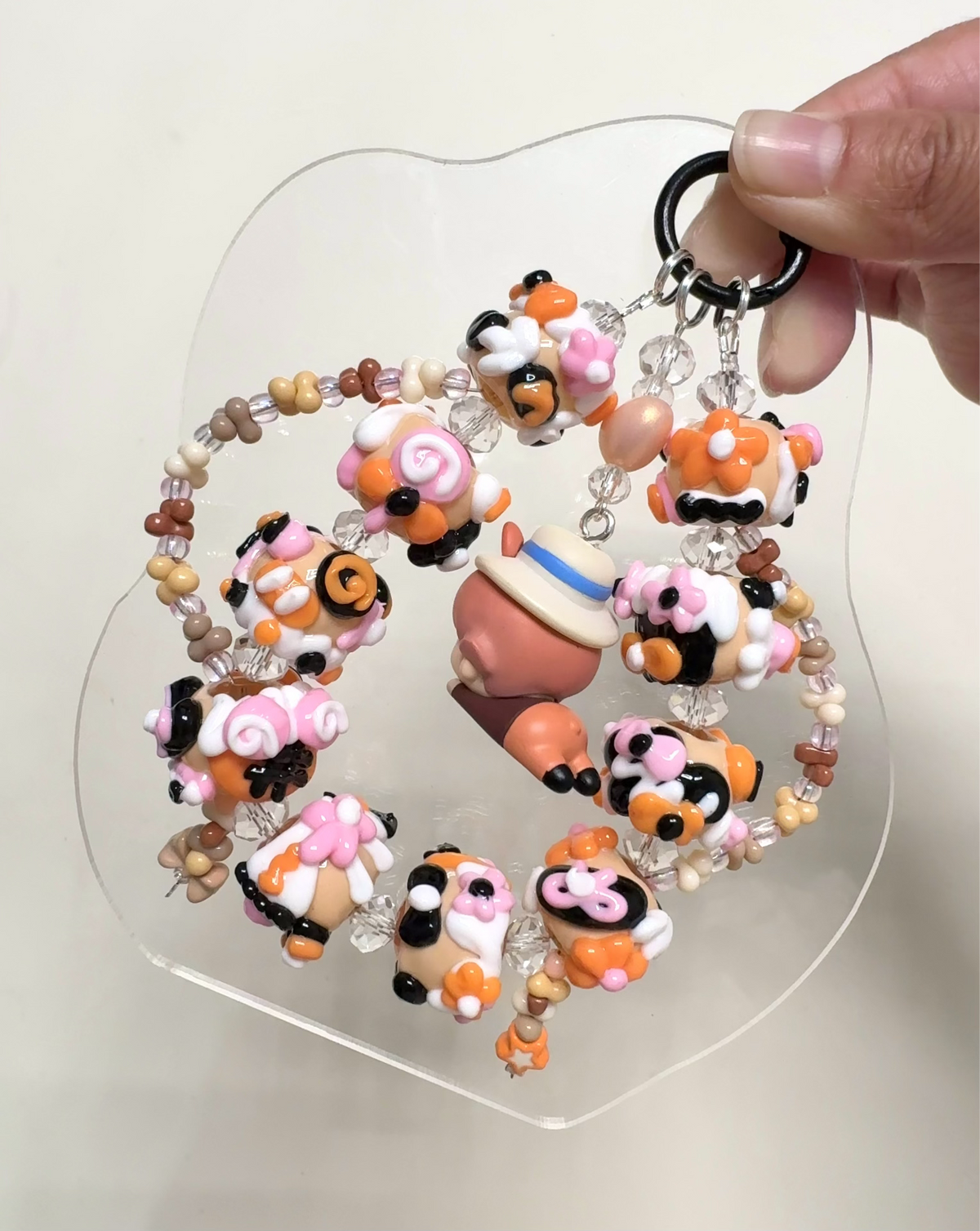 Dimoo Crawling Charm Phone Strap Keychain