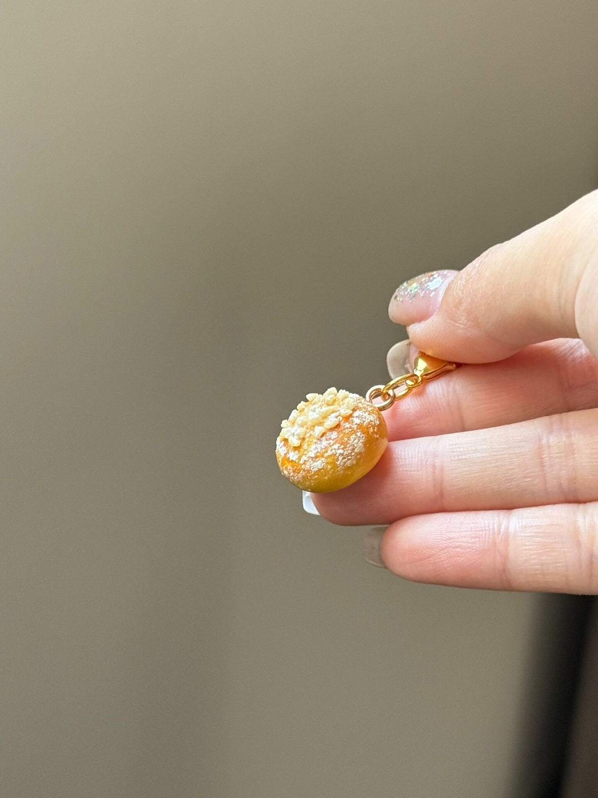 Clay Almond Bread Charm 1.5cm