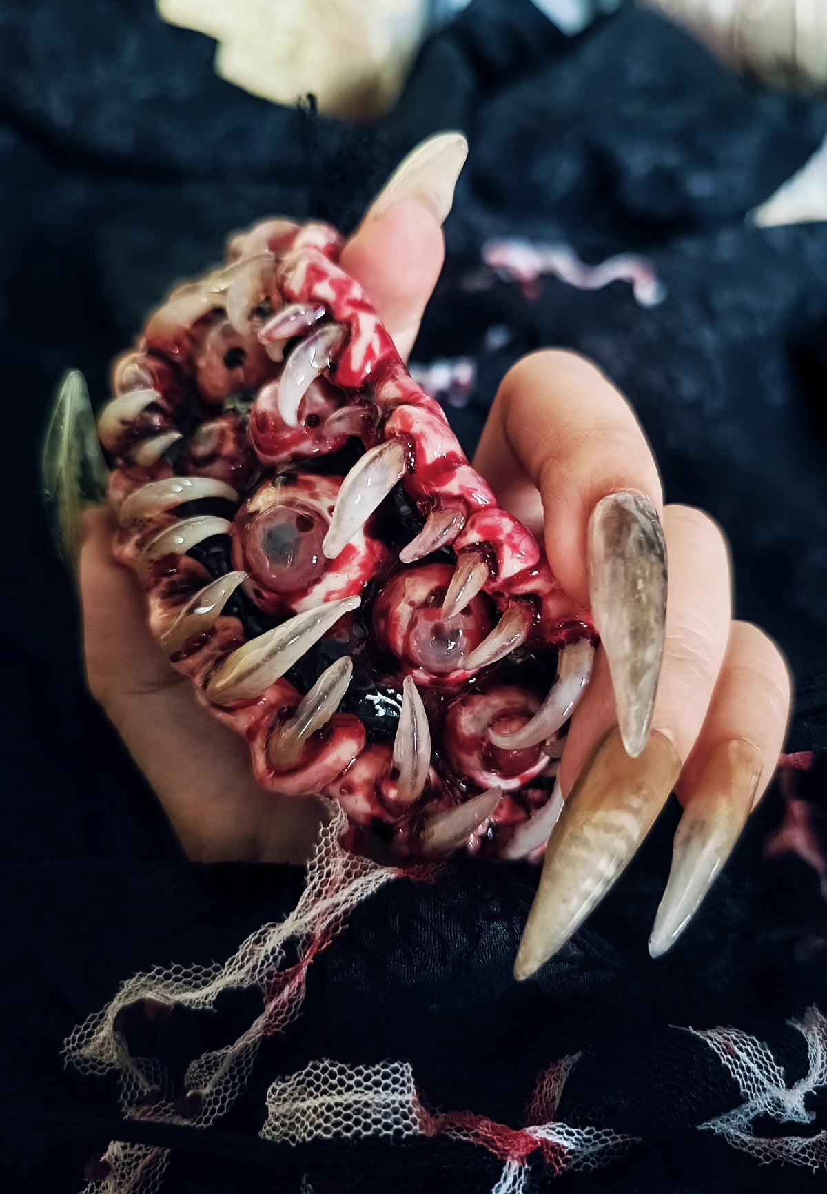 Cthulhu Eye Fleshy Resin Collar Necklace