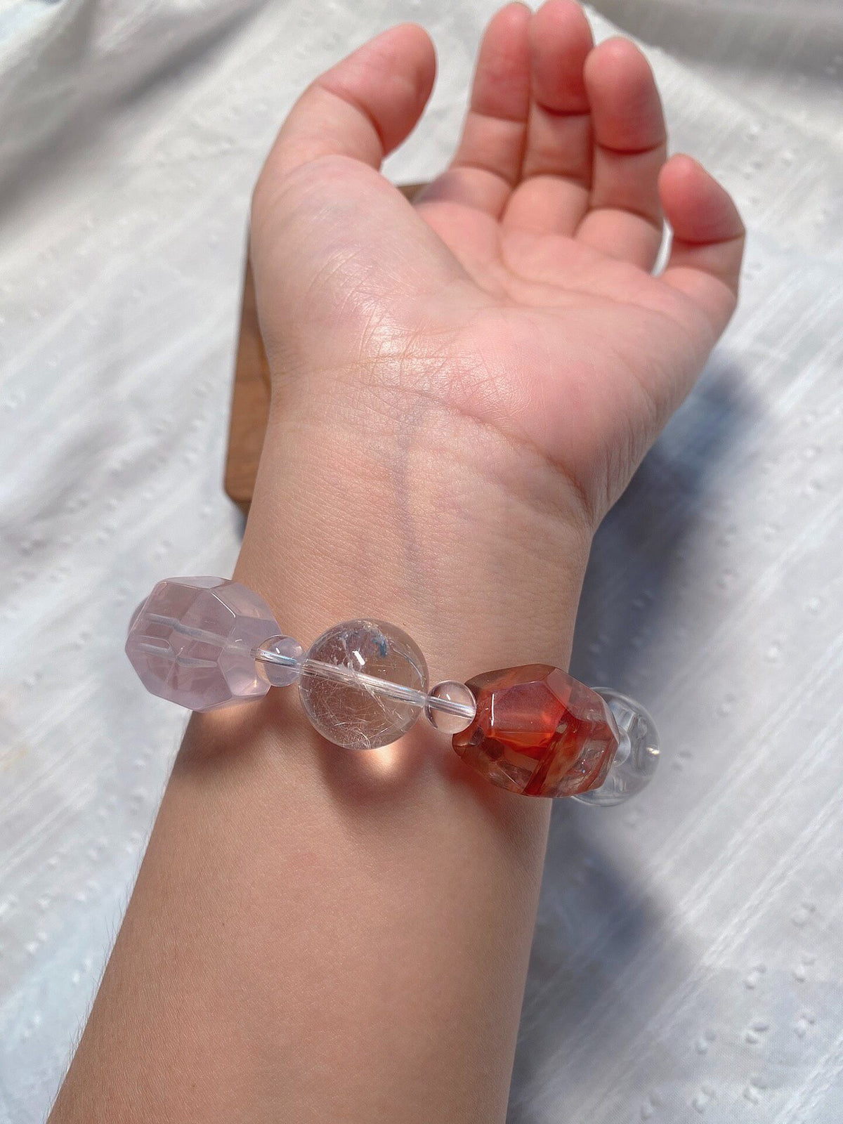 Multi-Gemstone Crystal Bracelet with Amethyst Freeform