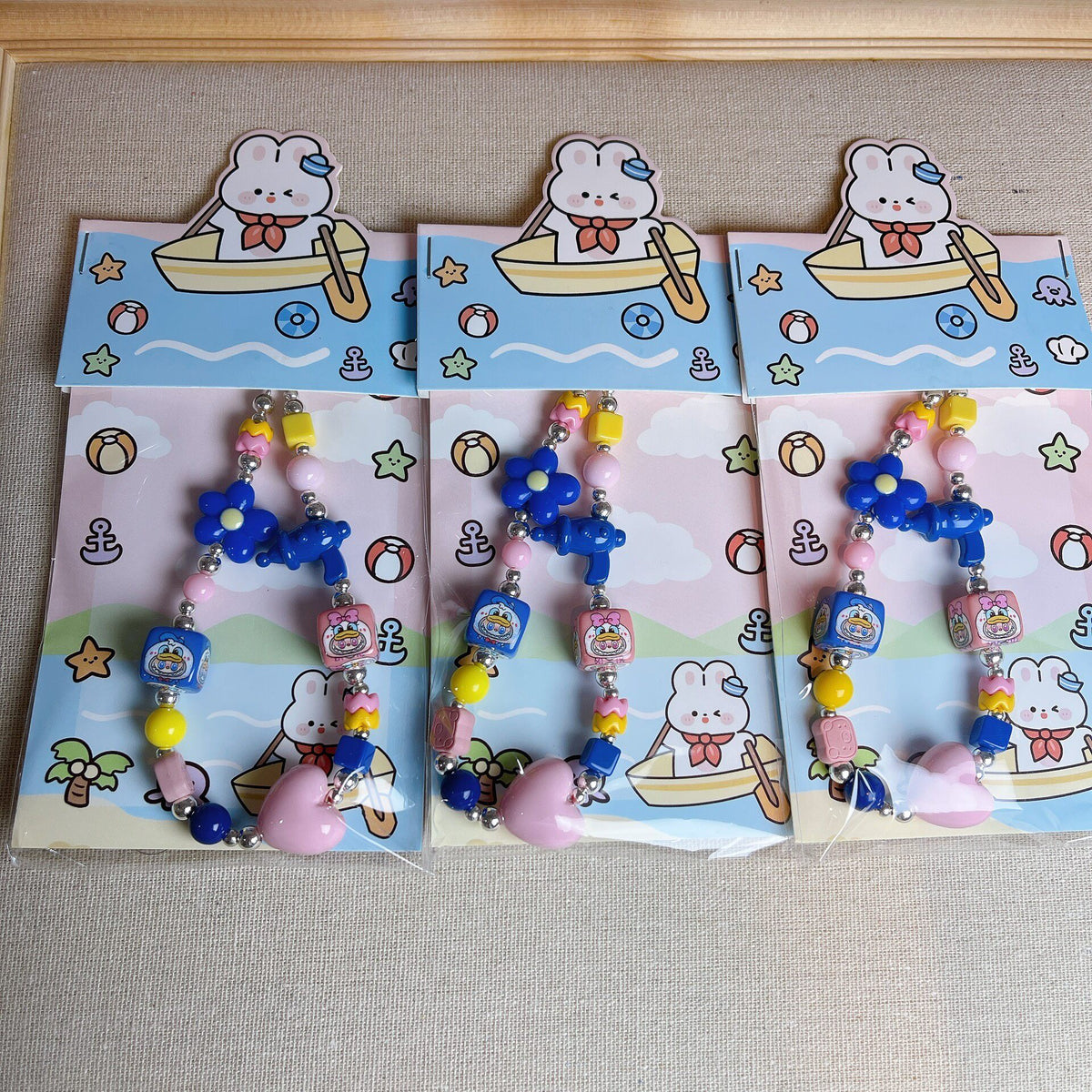 Cartoon Duck Beaded Phone Strap