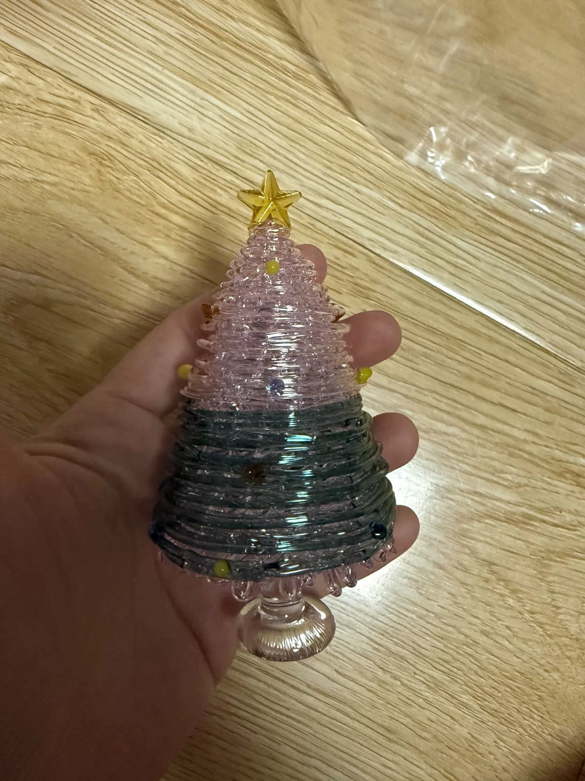 Handgefertigter Glas-Weihnachtsbaumanhänger